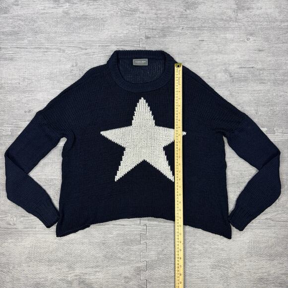 Wooden Ships Paola Buendia Sweater Small/Medium Blue BIG STAR Loose Knit Slouchy - Picture 4 of 9